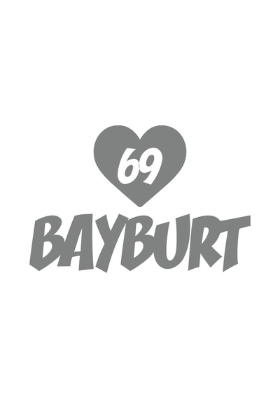 Kalpli 69 Bayburt Araba Sticker 17x17 Cm Gri