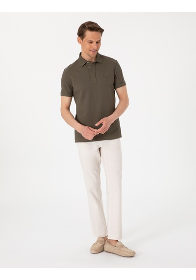 Pierre Cardin Erkek Haki Tişört Basic 50306154-vr027 Haki