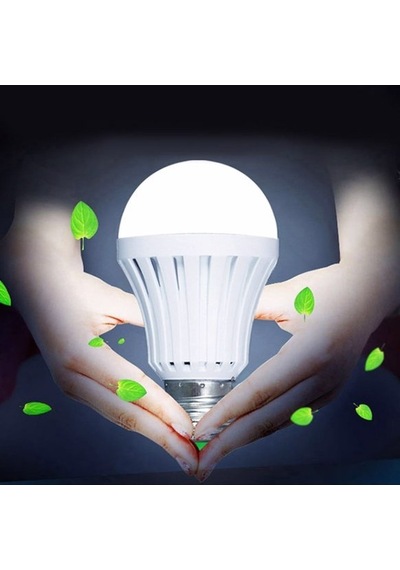 4 Adet Şarjlı Led Ampul 12 Watt Beyaz Ampul