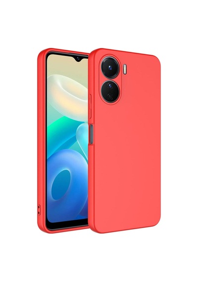 Vivo Y16 Kılıf Zore Mara Lansman Kapak Kırmızı