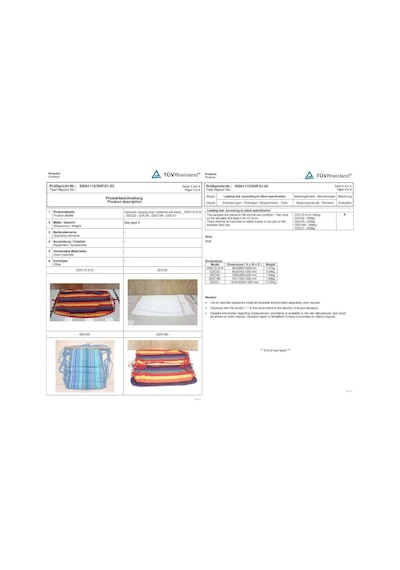 Songmıcs Hamak Sandalye, 180 X 125 Cm Tüv Rheinland Maks. Statik Yük 200 Kg, İç Ve Dış Mekan, Gökkuş Diğer