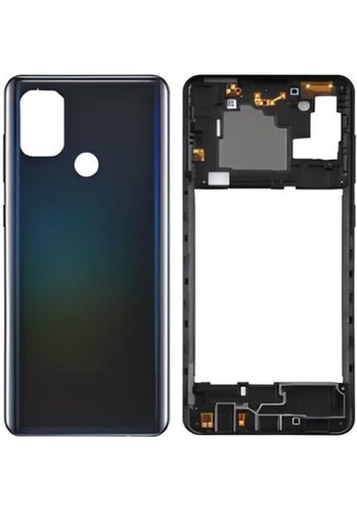Samsung Galaxy Uyumlu A21s - Sm-a217f Full Kasa Arka Kapak Takım Siyah