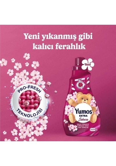 1008 Ml Sakura Yıkanması Zor Eşyalar İçin Yumuşatıcı 100'lü Set