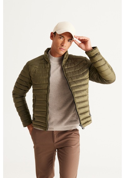 Ac&Co / Altınyıldız Classics Erkek Hakı Standart Fit Normal Kesim Dik Yaka Mont Haki Ac&Co / Altınyıldız Classics Erkek Hakı Standart Fit Normal Kesim Dik Yaka Mont Haki