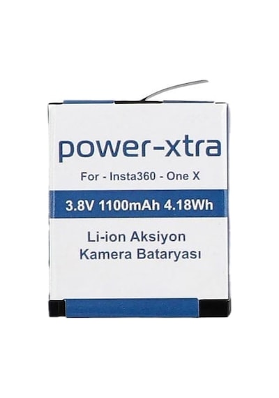 Power-xtra - Insta360 - One X 3.8v 1100 Mah Li-ion Aksiyon Kamera Bataryası