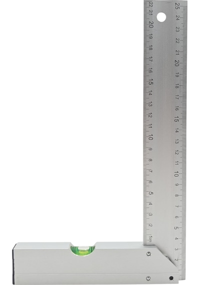 Fixonic B.h.d Bhd00195 250mm/25cm Alüminyum L Marangoz Gönye/su Terazili