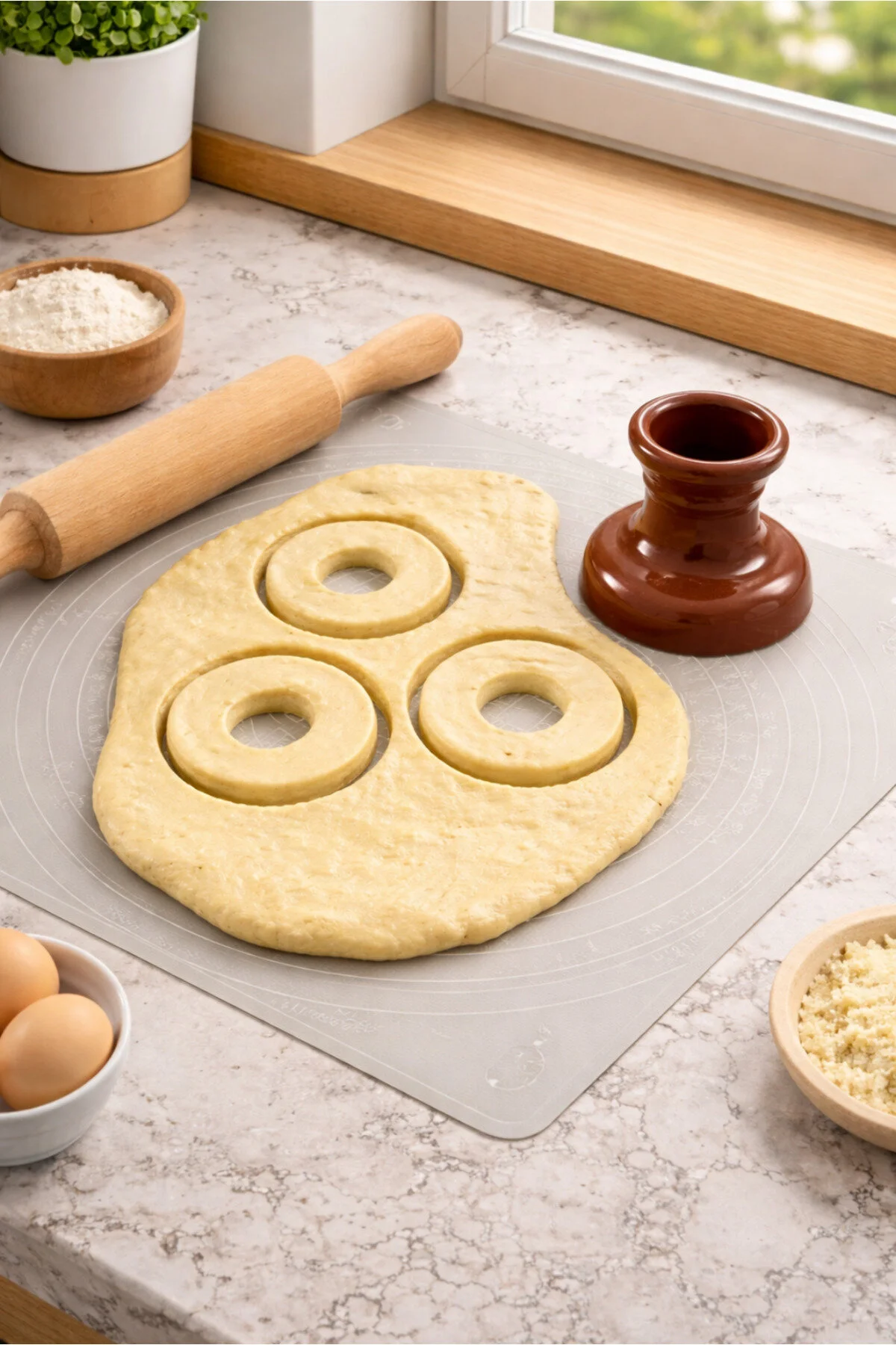 Donut Kek Kalıbı - Hamur Kesici Ve Şekillendirici Çok Renkli