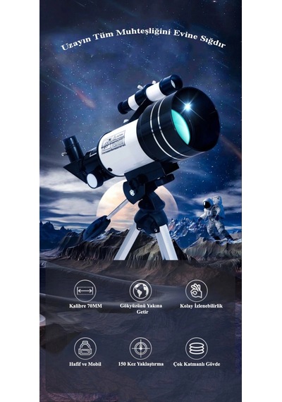Hpy Pazar Stargazing Yüksek Büyütmeli Astronomik Teleskop Outdoor Model