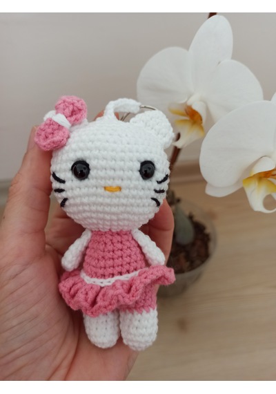 Amigurumi Hello Kitty Anahtarlık&çanta Süsü Tüm Yaş Grupları İçin
