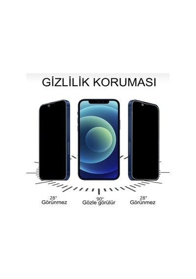 Apple  Uyumlu  iPhone 13 Pro Hayalet Privacy Görünmez Tam Kaplayan Kırılmaz Cam Ekran Koruyucu