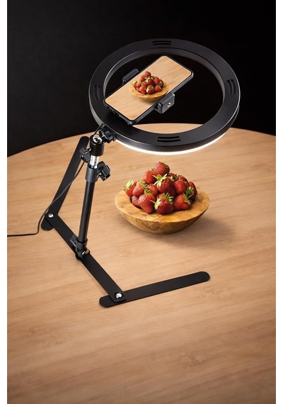 Lexroo 10" Masaüstü Ring Light Çekim Standı Standart