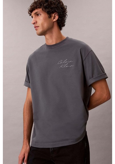 Calvin Klein Erkek Tişört-lv04re828g-16169 Gri