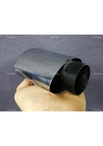 Tek Çıkışlı 95mm Egzoz Ucu Eğik Oval Ağız