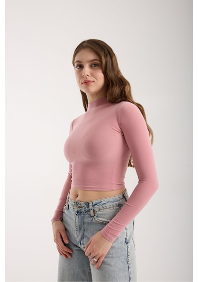 Modazeyosh Kadın Balıkçı Yaka Sandy Bluz Pembe