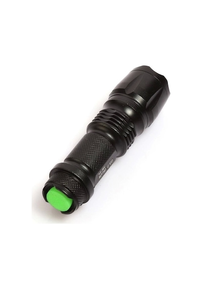 Gold Orion Km-84 Tasarruflu Şarjlı Zoomlu Metal El Feneri Kemer Klipsli Siyah