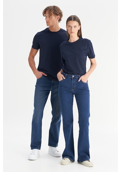 AC&Co / Altınyıldız Classics 4A4800000001LACXS Slim Fit Bisiklet Yaka Kısa Kol Pamuklu Erkek Tişört Lacivert