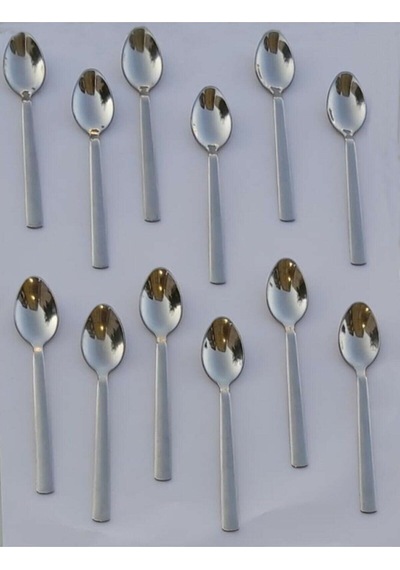 12 Adet   Çay  Kaşığı Metal