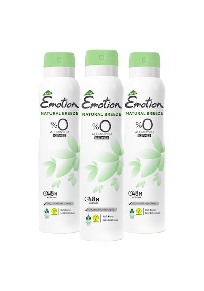 Emotion Natural Breeze Sprey Kadın Deodorant 3 x 150 ML