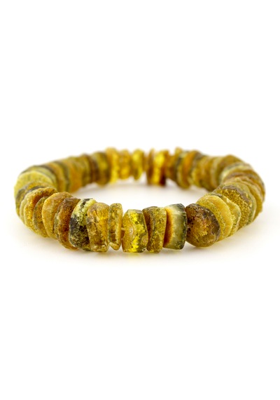 Kehribar Bileklik Amorf Tasarım Ambergold Blk23-128 Çok Renkli
