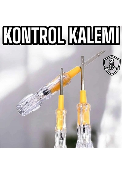 Çift Taraflı Elektrik Kontrol Kalemi Şeffaf Tornavida 71669761