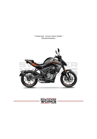 Cfmoto 250nk Sticker Arka Kuyruk Üzeri Sağ Sol 250 Yazısı Turuncu