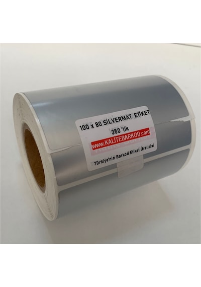 350 Sarım Silvermat Etiket 100x80 MM