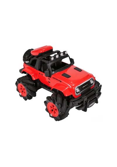 Işıklı Ve Sesli Canavar Araba 1:14 Ölçekli Spreyli Uzaktan Kumandalı Oyuncak Araba - 4x4 Kırmızı