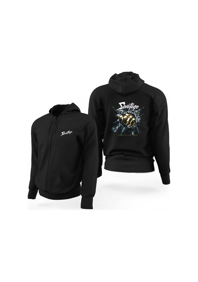 Savatage Power Of The Night Siyah Fermuarlı Limited Edition Kapşonlu Sweatshirt Siyah