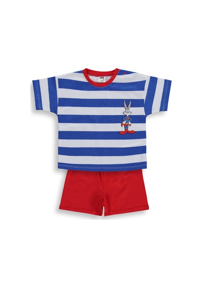 Civil Baby Super Rabbit Baskılı 6-18 Ay Takım - Mavi Saks Mavi