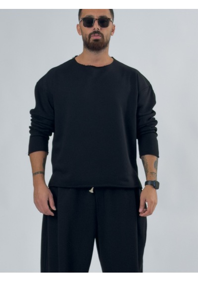 Cocopelli Oversize Siyah Erkek Sweatshirt Coc3431