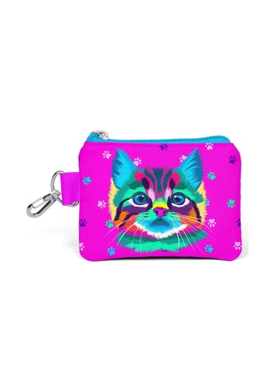 Coral High Kids Mor Pembe Kedi Desenli Bozuk Para Çantası 21866