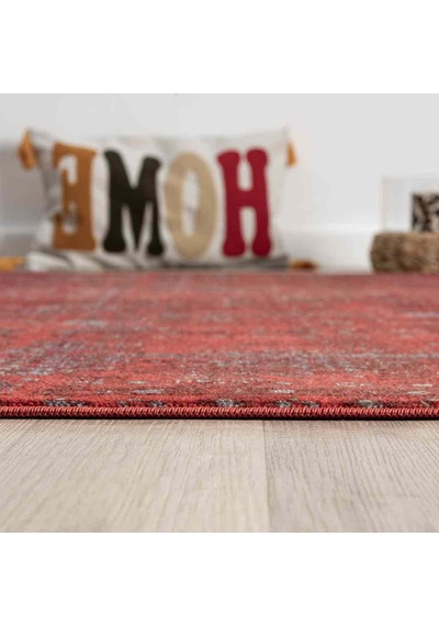 Canlı Bordo Kırmızı Otantik Ağaç Motifli Vintage Halı - Nk0258ba Bordo - Kırmızı