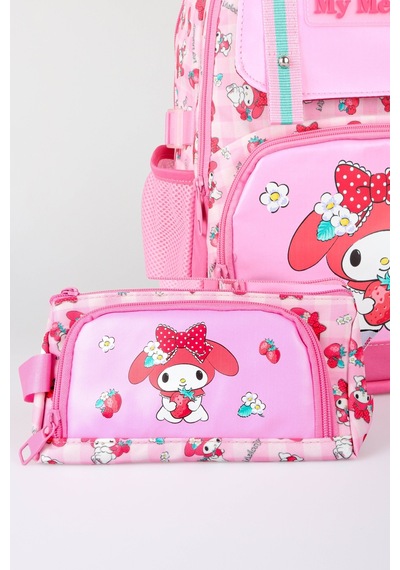 X Dekomus Lisanslı My Melody Sweet Berry Collection Büyük Boy Okul Çantası Ve Kalem Çantası Seti Açık Gri