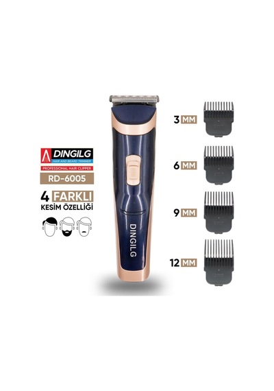Rd-6005 Saç Sakal Tıraş Makinesi Şarjlı T Bıçaklı 0 Tüm Vücut Traş Aleti