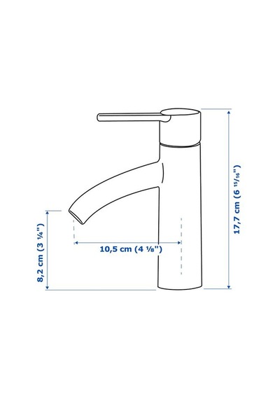 Ikea Dalskär Lavabo Bataryası, Siyah, 18 Cm