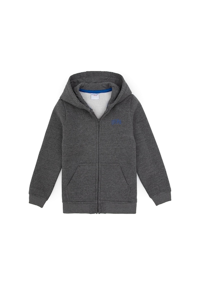 U.S. Polo Assn. Erkek Çocuk Antrasit Melanj Fermuarlı Kapüşonlu Sweatshirt 50313852-VR081