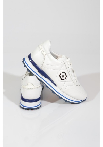 Dgn 6275 Erkek Bağcikli Sneakers Ayakkabi Beyaz