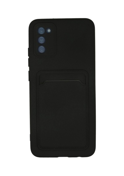 Newface Samsung Galaxy A02s Kılıf Kelvin Kartvizitli Silikon - Siyah