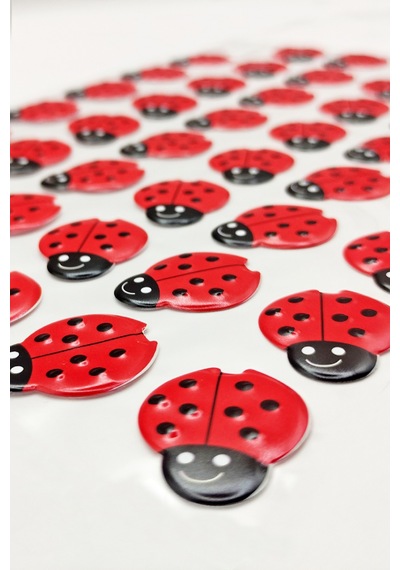 Sticker Kabartmalı A4 Boyutunda Stiker Defter, Planlayıcı Etiket Lim044 - Uğur Böceği