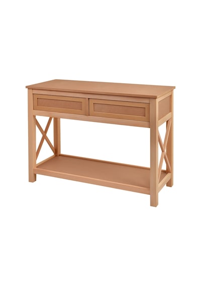 Çapraz Dresuar 110 Cm Ham & Cilasız Ceviz