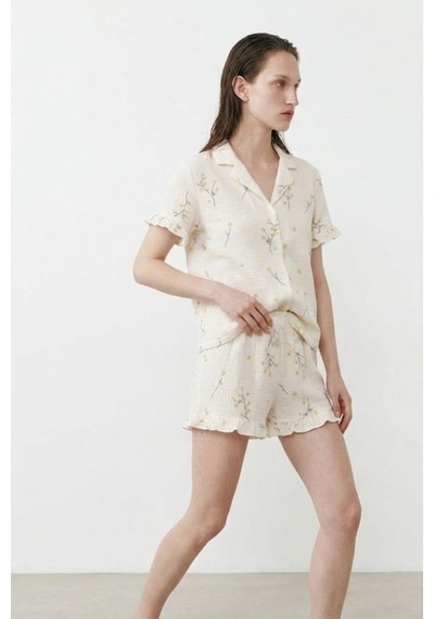 Kadın Relaxed Lastikli Çok Renkli Pijama Takımı