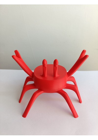 Yengeç Kaşık Tutucu 3d Baskı Mutfak Kaşık Standı Kırmızı
