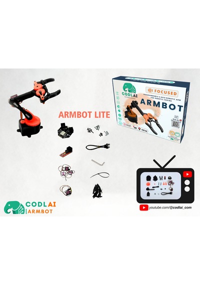 Codlaı Armbot Lite 4 Eksen Programlanabilir Robotik Kol Elektronik Başlangıç Seti