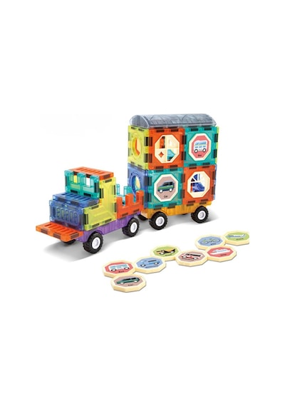 Plastik Kutuda Magnetic Yapı Blokları 3d Puzzle 71 Parça 6.5 Cm