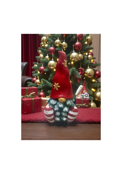 Yılbaşı Hediyelik Şans Cücesi Biblo 13 Cm Paketli