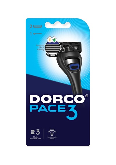 Dorco Pace 3 Bıçaklı Sistem Tıraş Makinesi 1 Sap + 2 Yedek Başlık