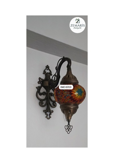 El Yapımı Otantik Mozaik Duvar Apliği Kırmızı - 717109693 Kırmızı