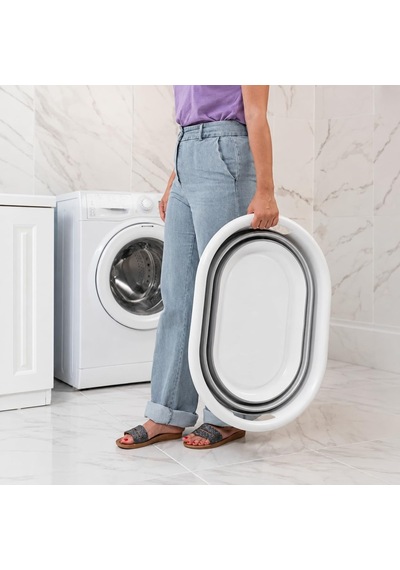 27 Litre Katlanabilir Çamaşır Sepeti, Yer Kaplamaz Pratik Kirli Ve Temiz Çamaşır Sepeti, Banyo Çamaşır Odası Organizeri, Çok Amaçlı Katlanır Sepet Çok Renkli