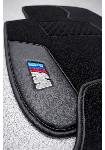 Ruby/ Nakışlı Siyah Deri Desen Oto Halı Paspas Bmw 1 F20/ F21- 2011 - 2019