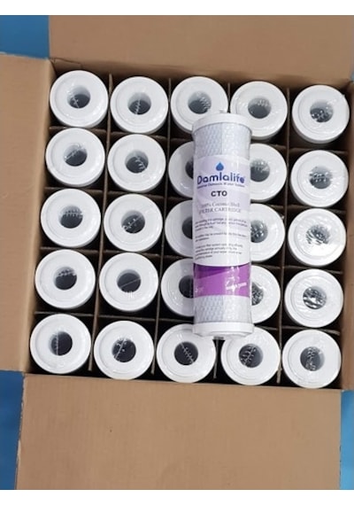 Damlalife 10'' Blok Karbon (Cto) Su Arıtma Filtre 25 Adet